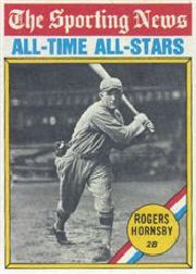 1976 Topps Baseball Cards      342     Rogers Hornsby ATG